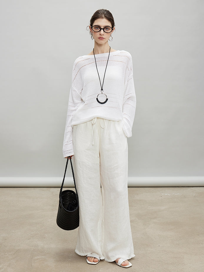 Loose Sleeveless Vest Or Wide Pants_BDHL7190
