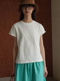 Shaped Wide-Sleeved T-Shirt_BDHL6212