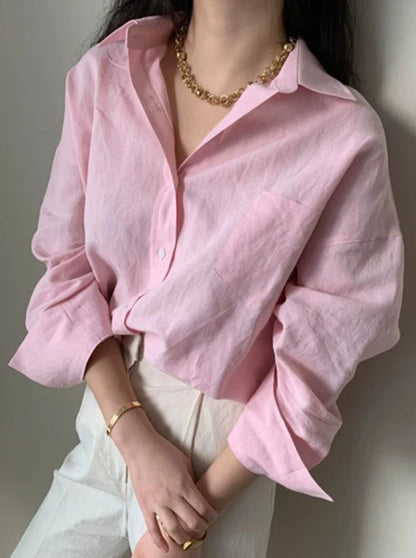 Loose Thin Long-Sleeved Shirt_BDHL6288