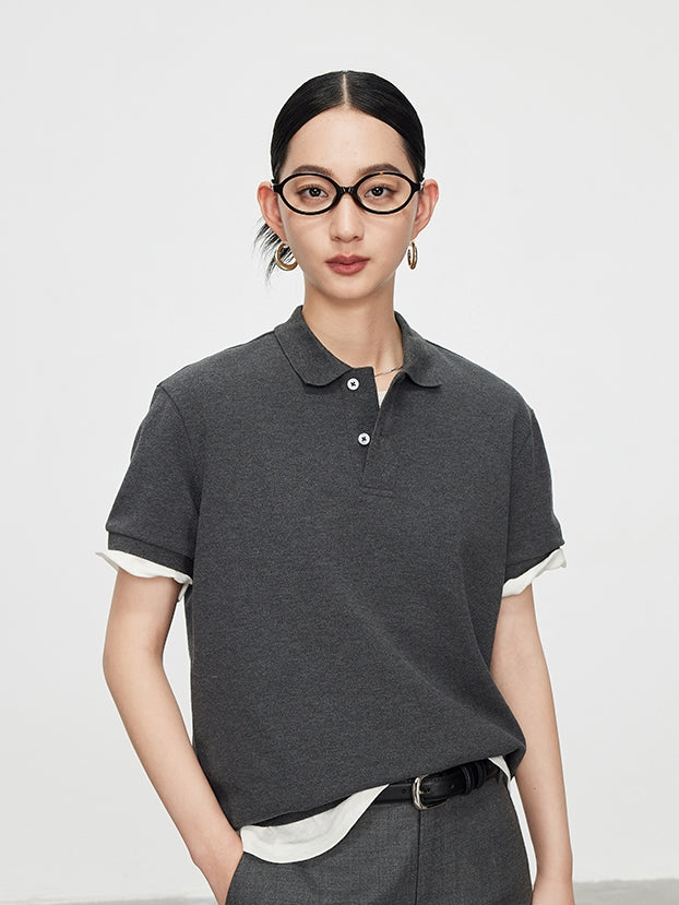 Simple Design Polo Shirt_BDHL7590