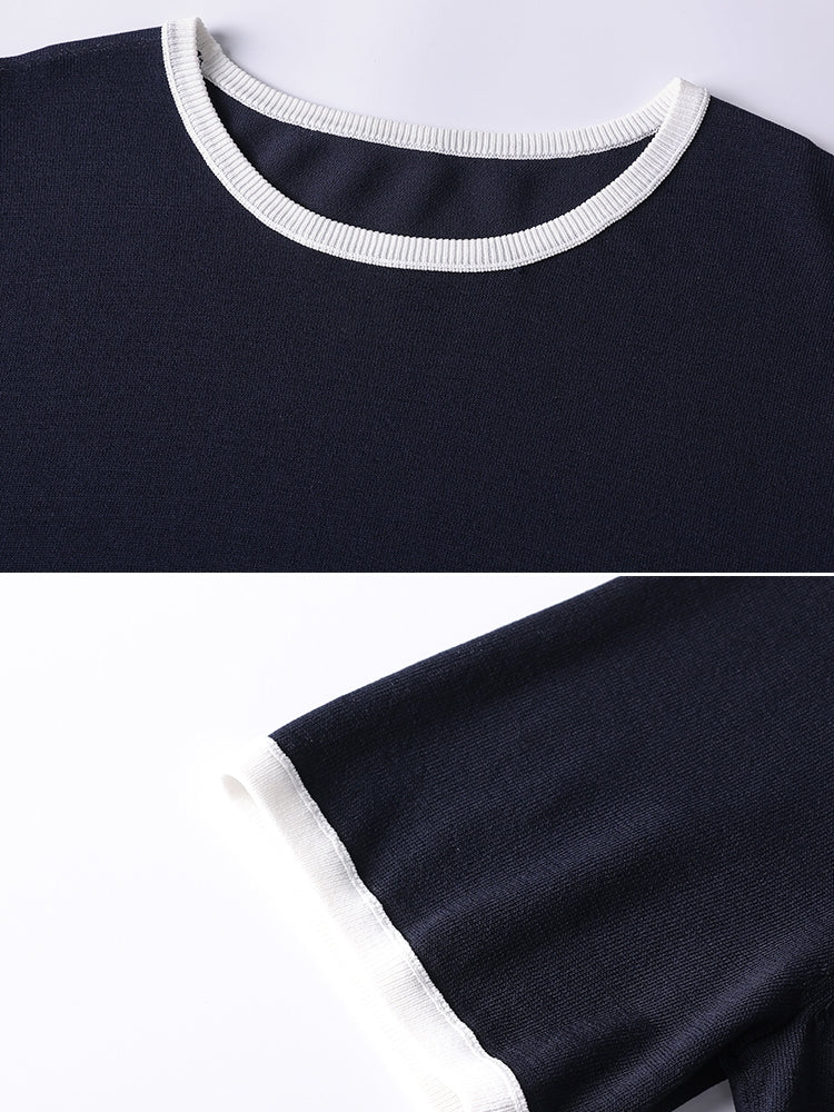Lightweight Contrast Color Tops_BDHL7401
