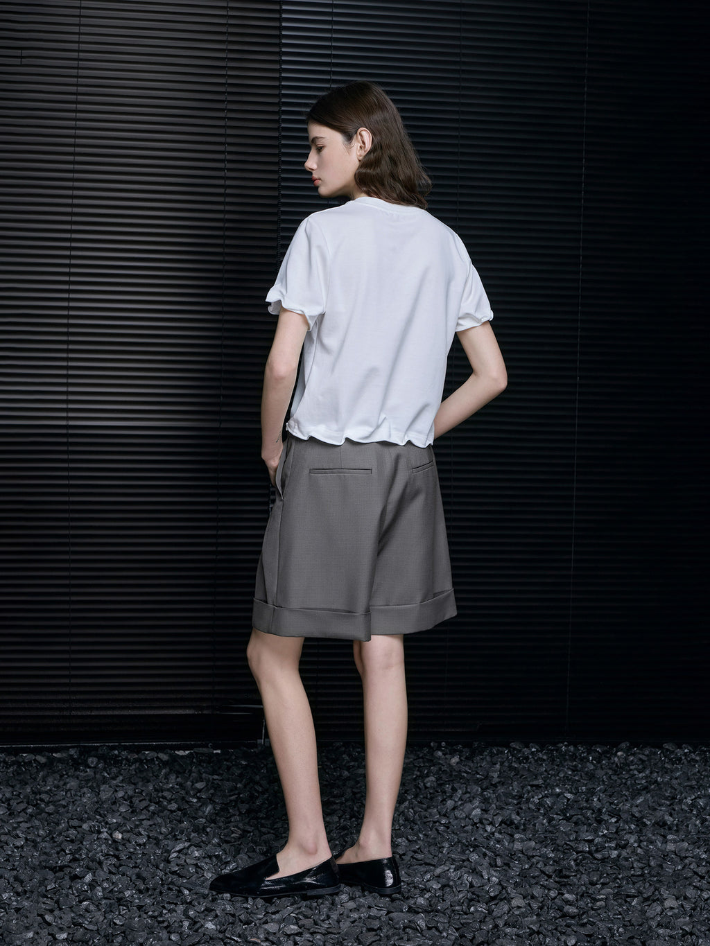 Petal Sleeve Cotton Blend Tee_BDHL8349