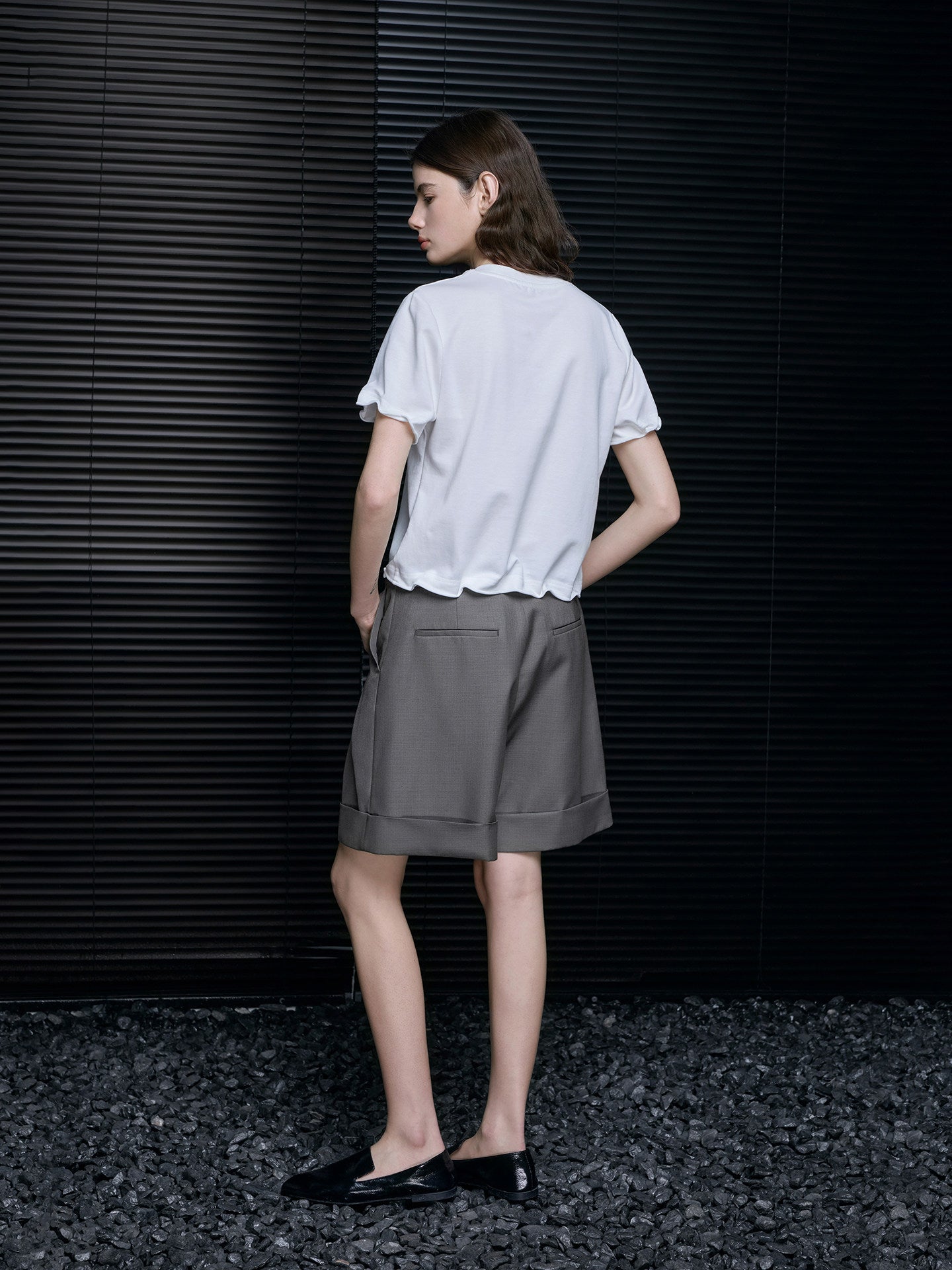 Petal Sleeve Cotton Blend Tee_BDHL8349
