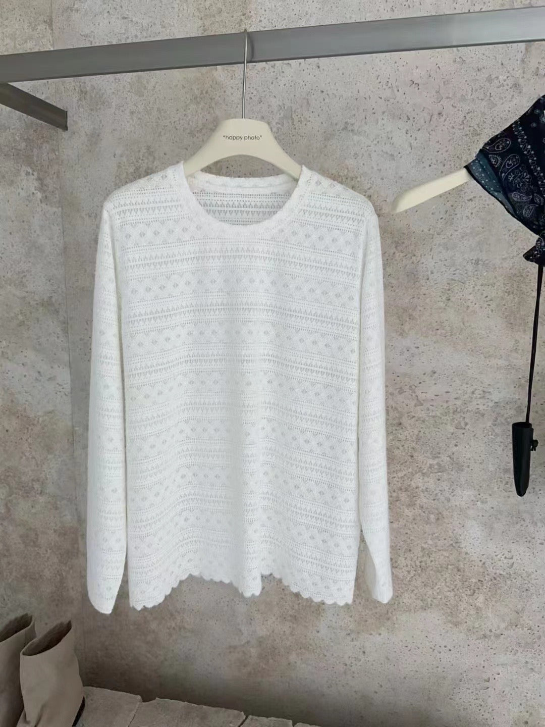 Lace Long-Sleeved Tops_BDHL7742