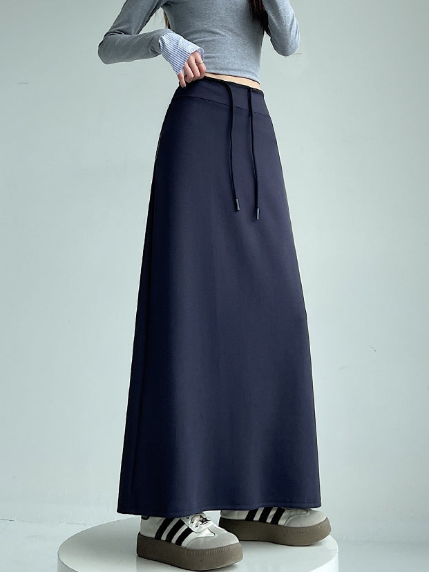 High-Waisted Slit Straight Skirt_BDHL7823