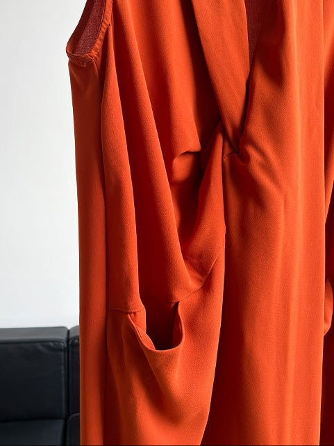 V-Neck Draped Cross Dress_BDHL7558