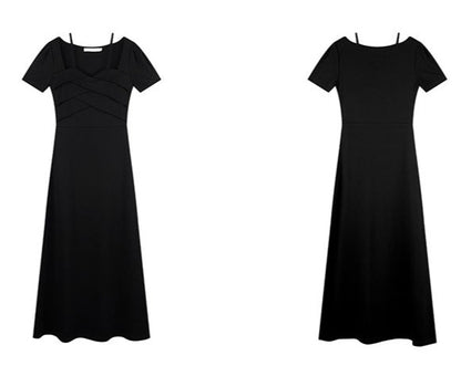 Halter Neck A-line Dress_BDHL6161