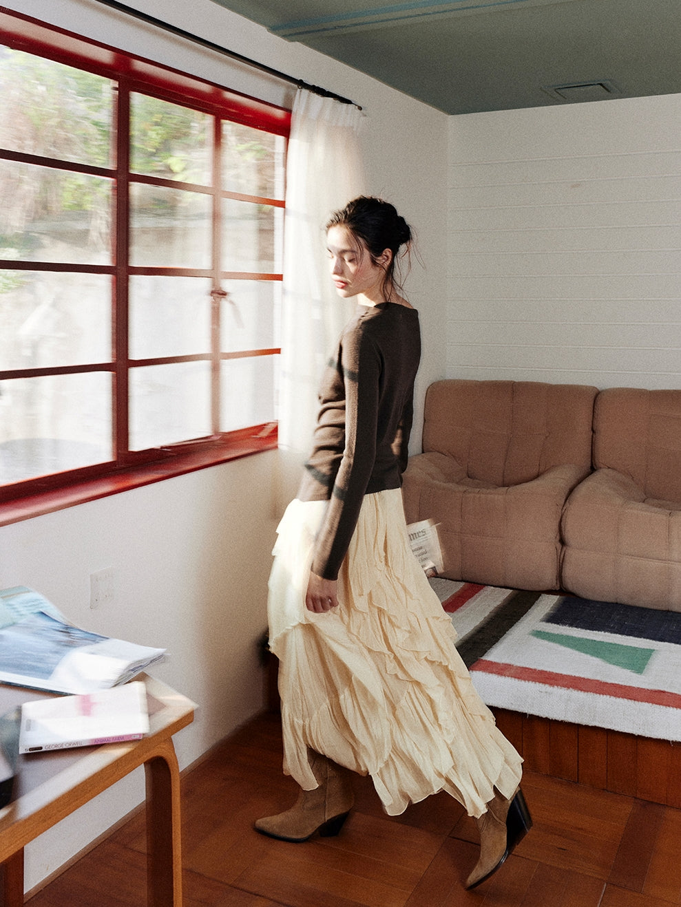 Asymmetrical Tulle Skirt_BDHL7999