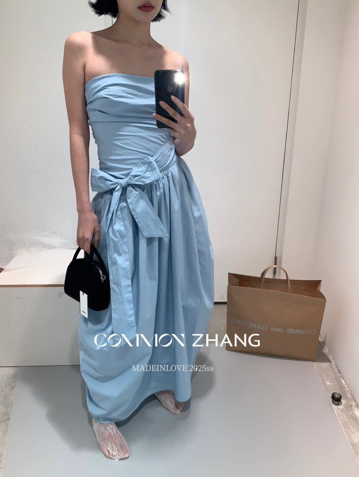 Ribbon A-Line Tube Top Dress_BDHL7565