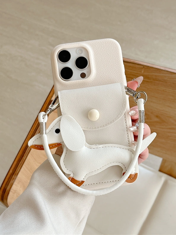 臘腸犬 iPhone 手機殼綁帶_BDHL7857
