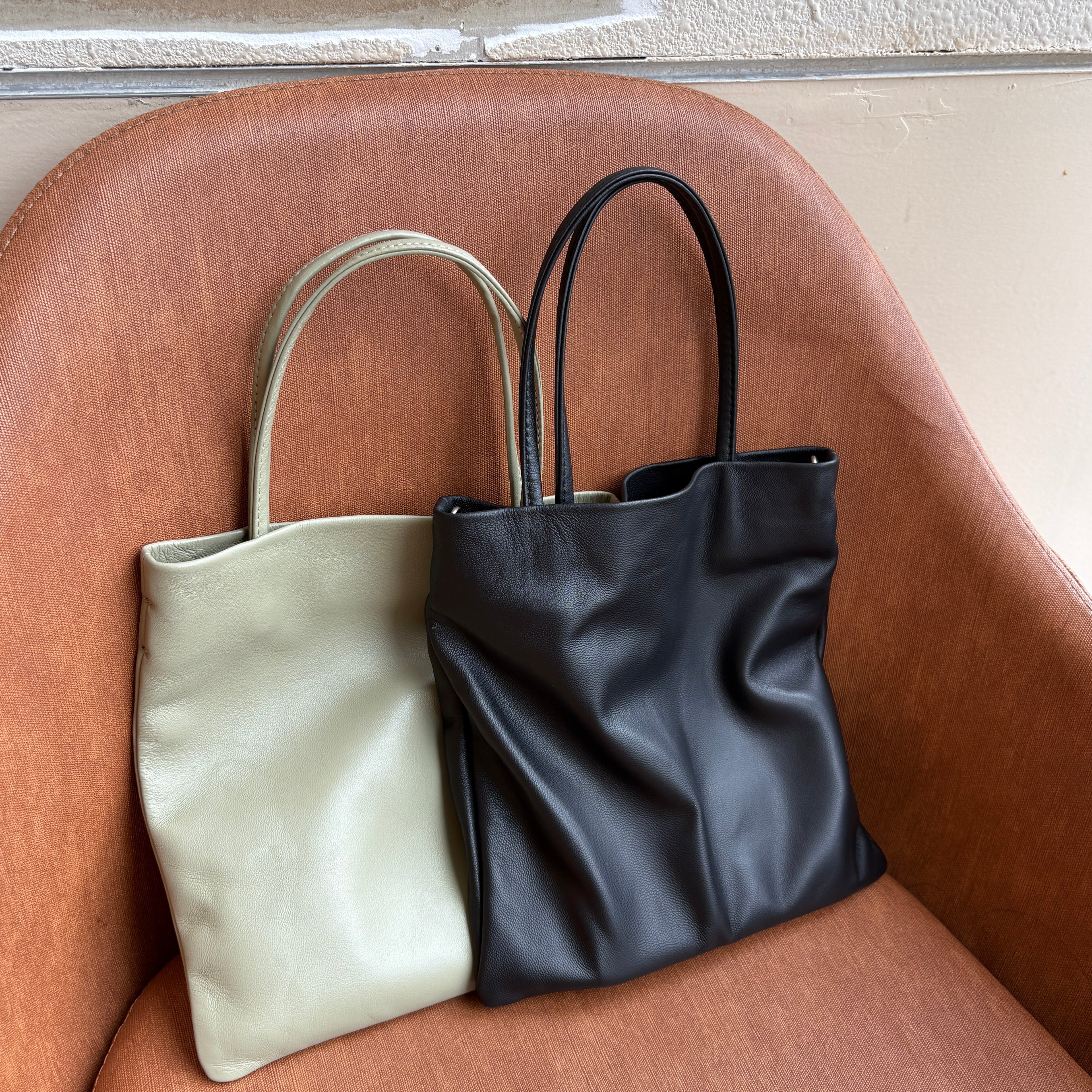 Water Dyed Lambskin Tote Bag_BDHL8417