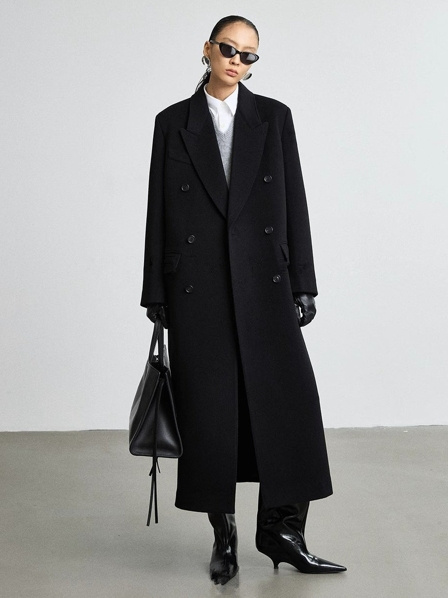 黑色寬鬆版型外套_BDHL8167