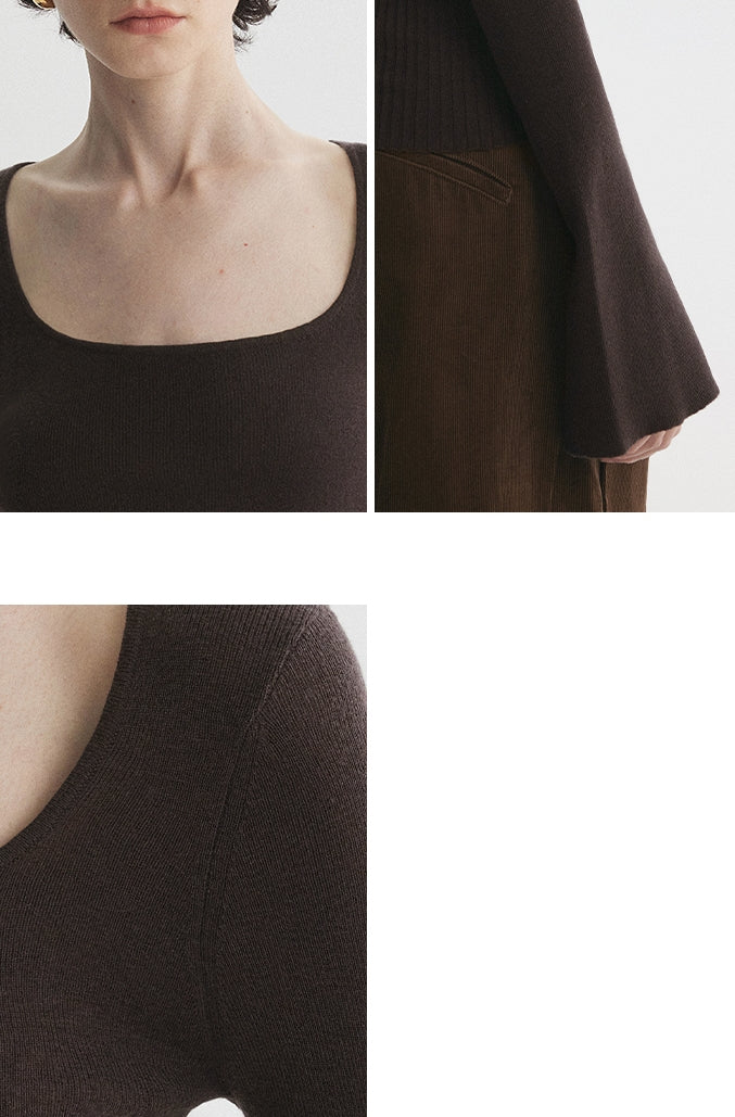 Square-Neck Bell-Sleeve Tops_BDHL7728