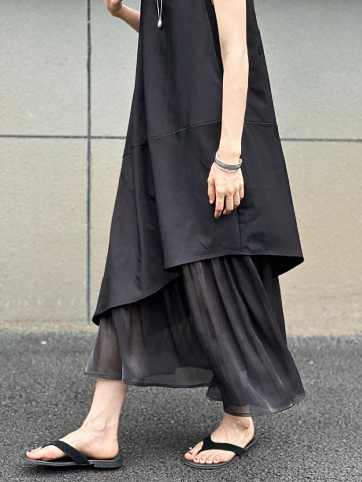 Splicing Fishtail Sleeveless Dress_BDHL7528