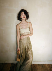 Pleated Sheer Pants or Camisole_BDHL5950