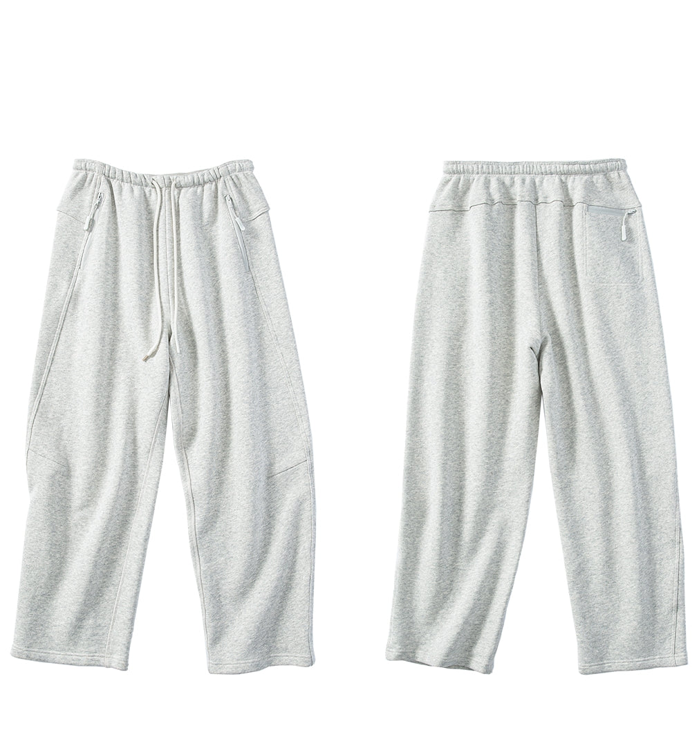Drawstring Sweatpants Cropped Pants_BDHL8010