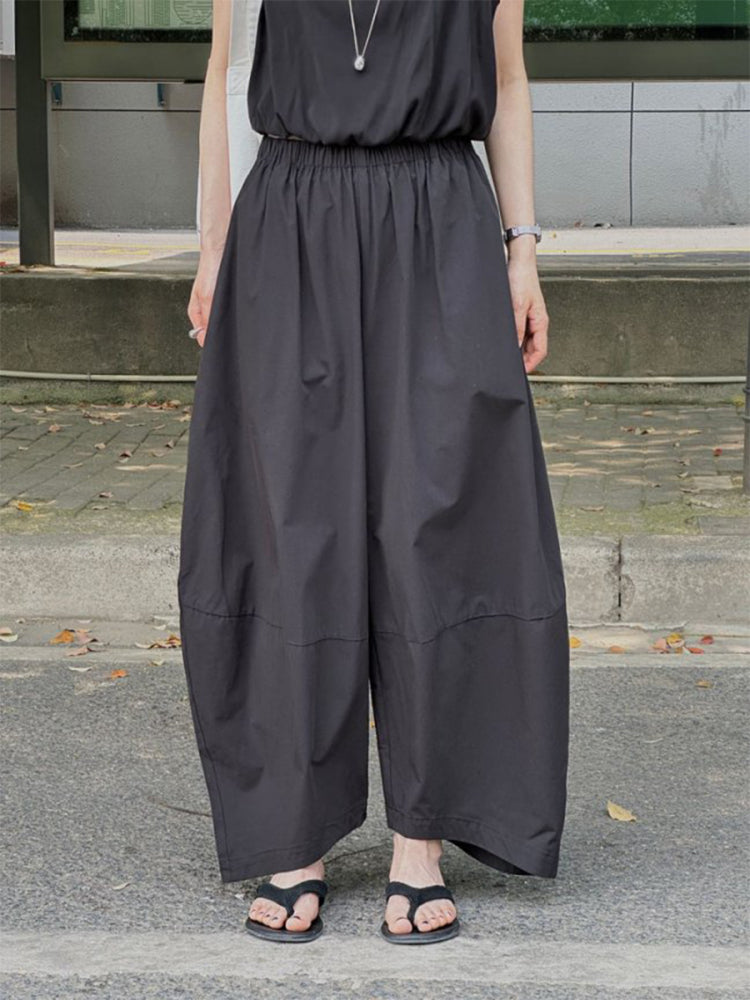 Curved Loose-Fitting Carrot Pants_BDHL7525