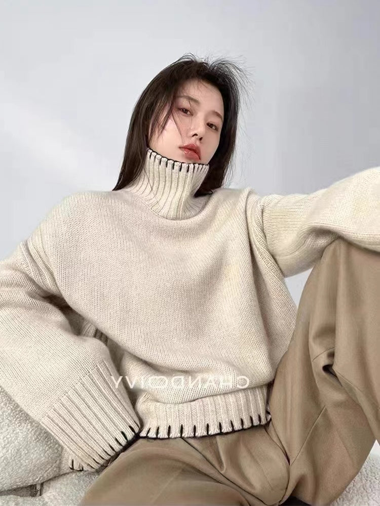 Thick Turtleneck Pullover Knit_BDHL8020