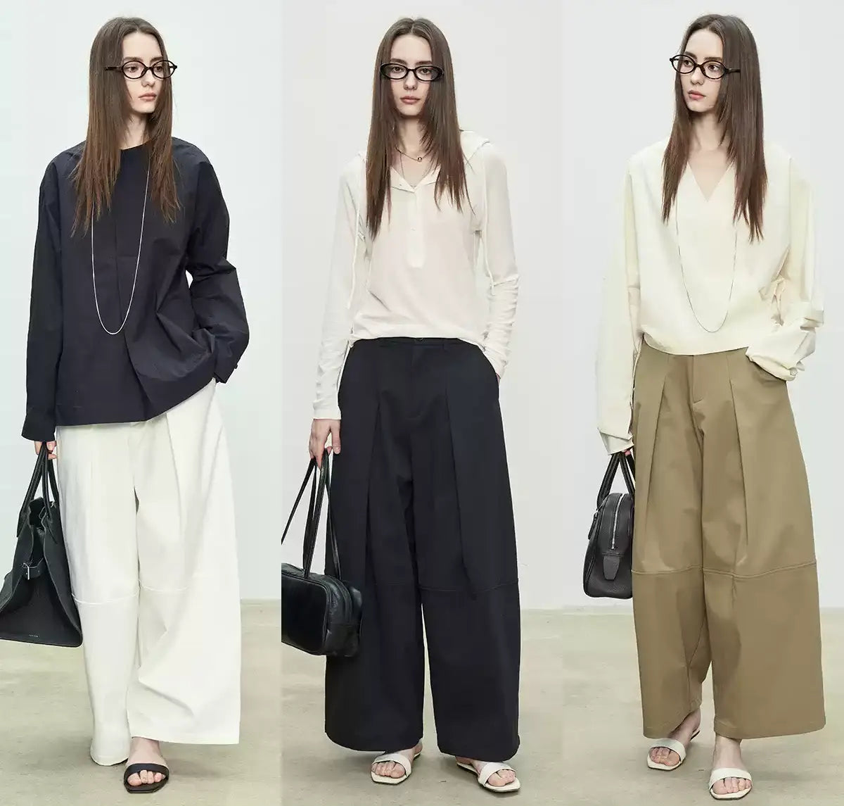 Loose-Fitting Silhouette Wide Pants_BDHL7081