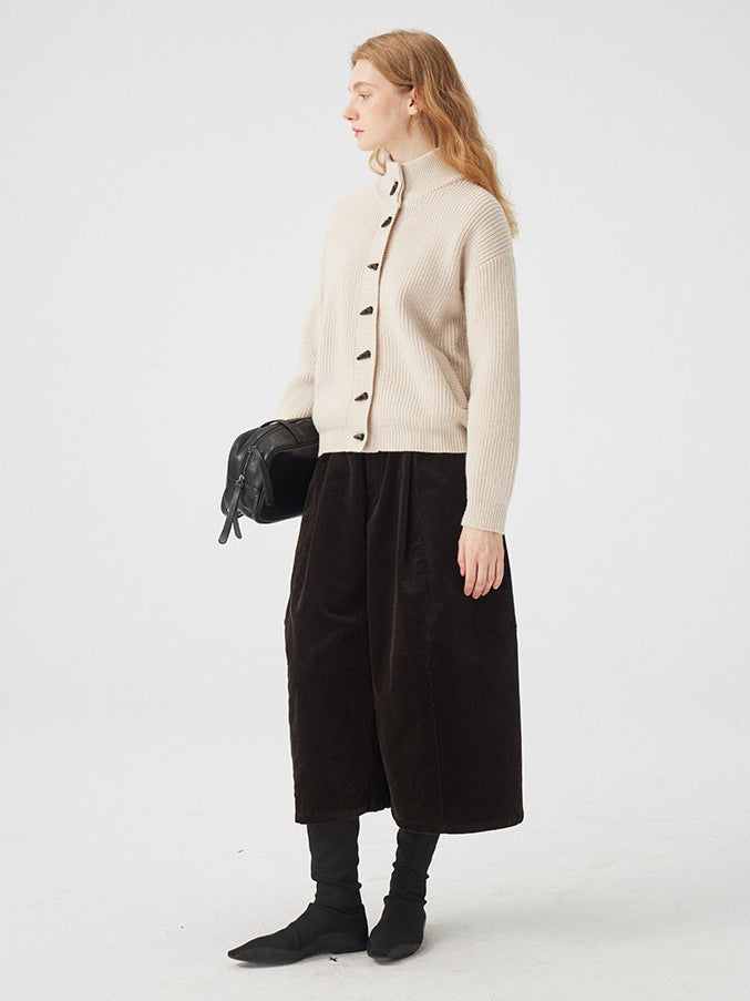 立領羅紋針織開襟衫_BDHL8117