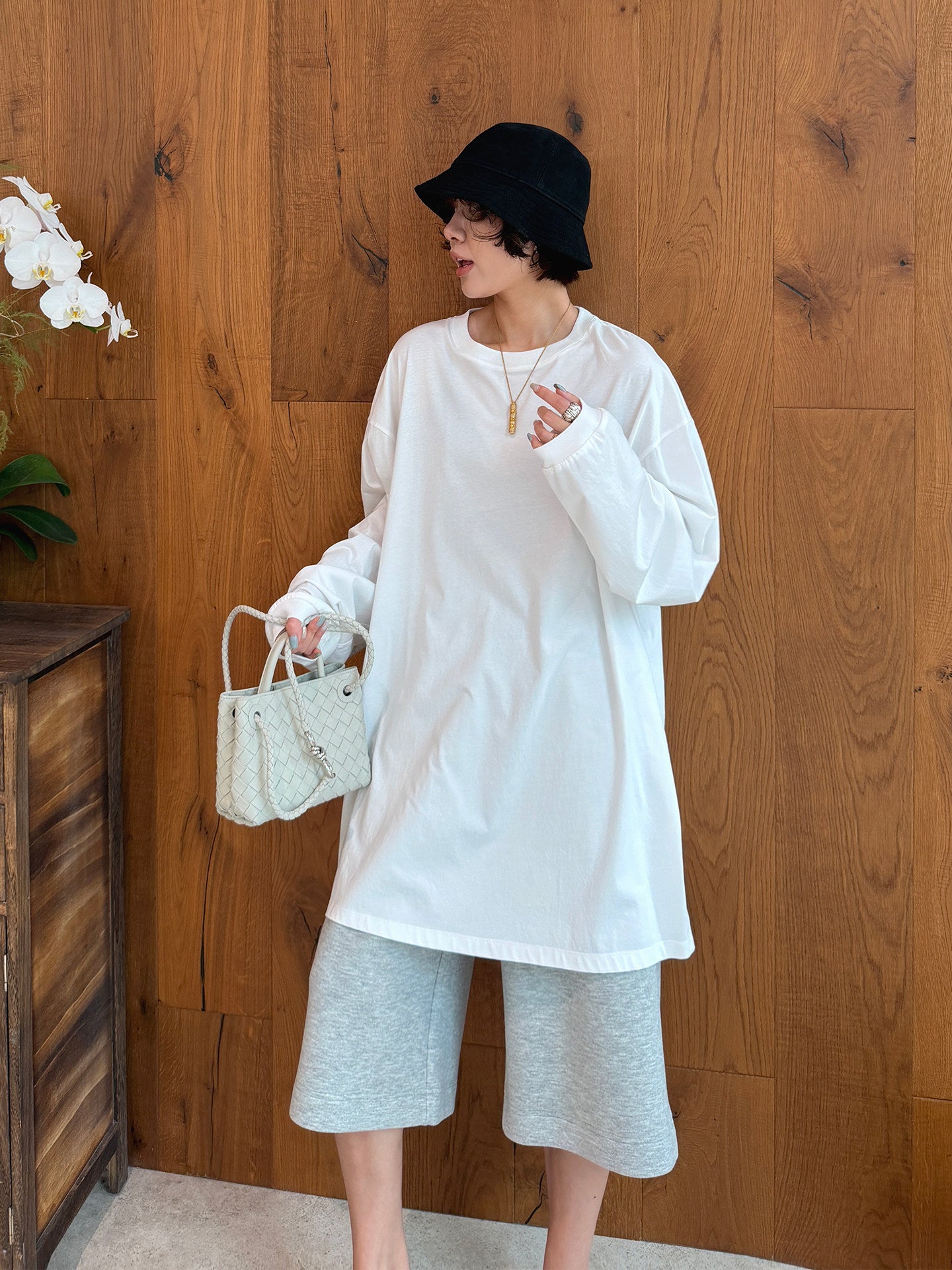Oversized Cotton Long Sleeve Tunic_BDHL8426
