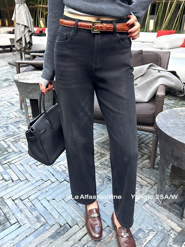 Black Straight Jeans_BDHL7843