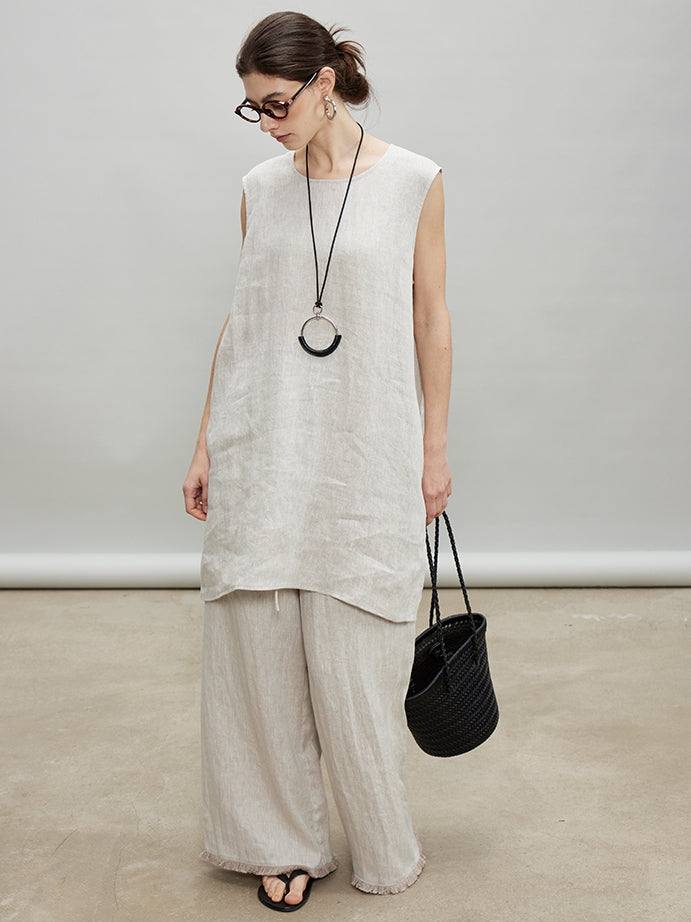 Loose Sleeveless Vest Or Wide Pants_BDHL7190
