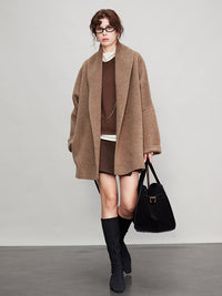 Bathrobe Short Large Lapel Coat_BDHL6684