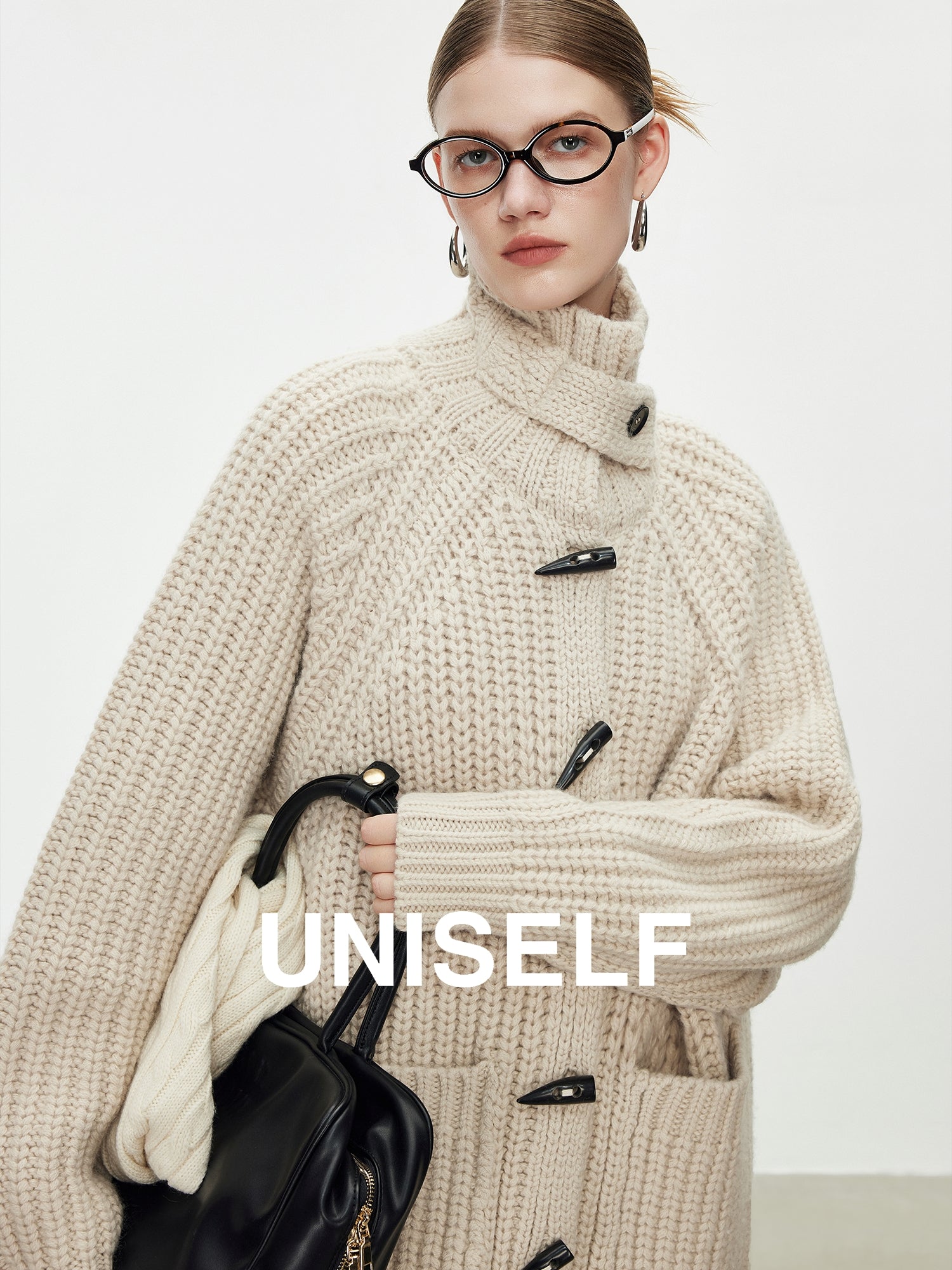 Horn Button Knit Coat_BDHL7978