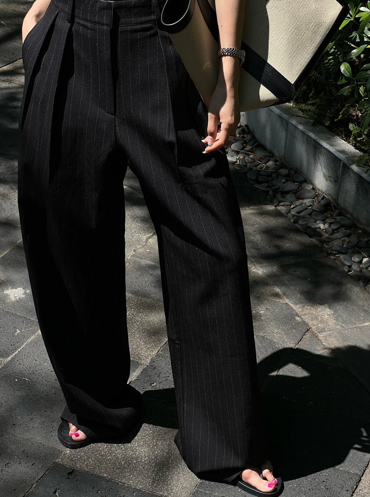 Vertically Striped Wide-Leg Pants_BDHL6201