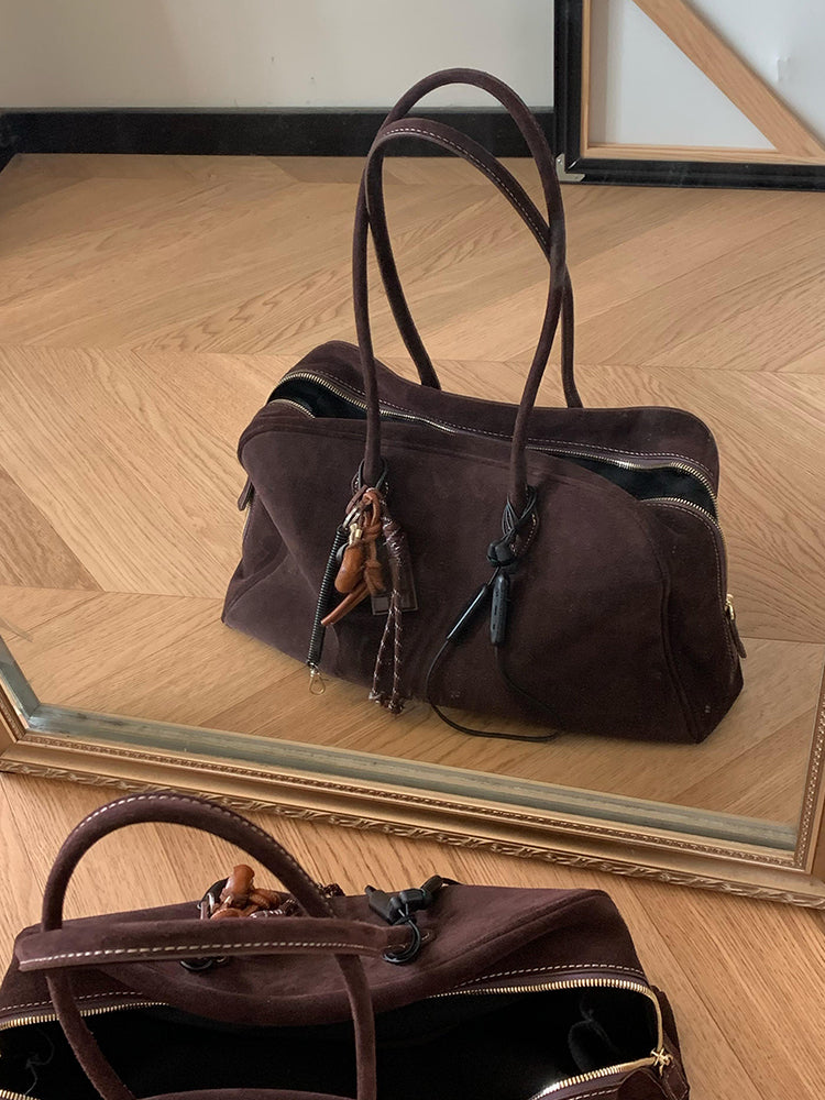 棕色大容量波士頓包_BDHL7956