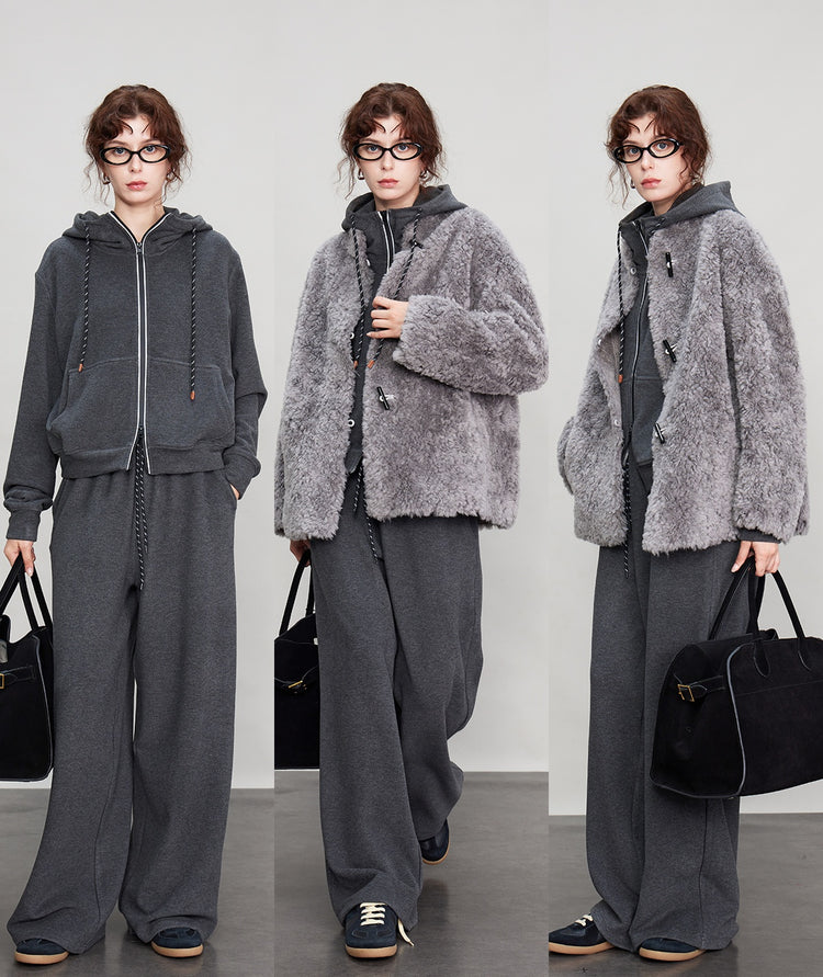 Loose Short-Length Fur Coat_BDHL6703