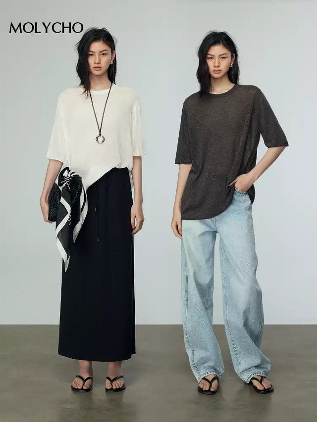 Loose-Fitting Sheer T-Shirt_BDHL7396