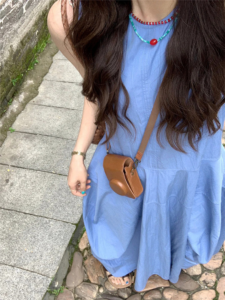 Sleeveless Blue Dress_BDHL7549