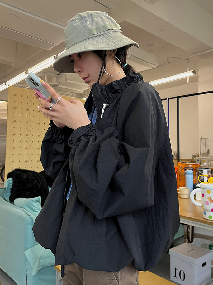 String Collar Short Length Jacket_BDHL7251
