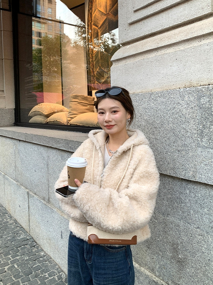 Hooded Zip-Up Short Jacket_BDHL8046