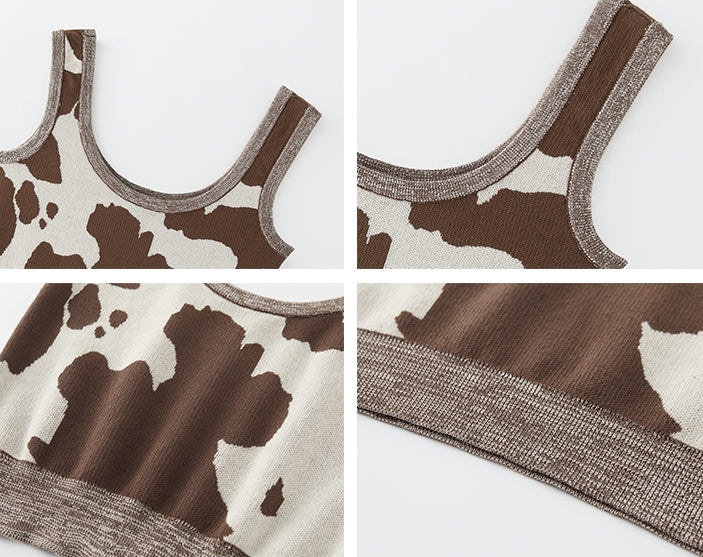 Cow U-Neck Short Tank Top_BDHL7475