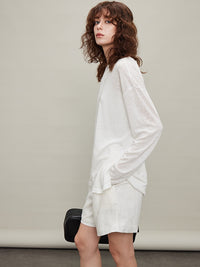 Loose Long-Sleeved Sheer Tops_BDHL6328