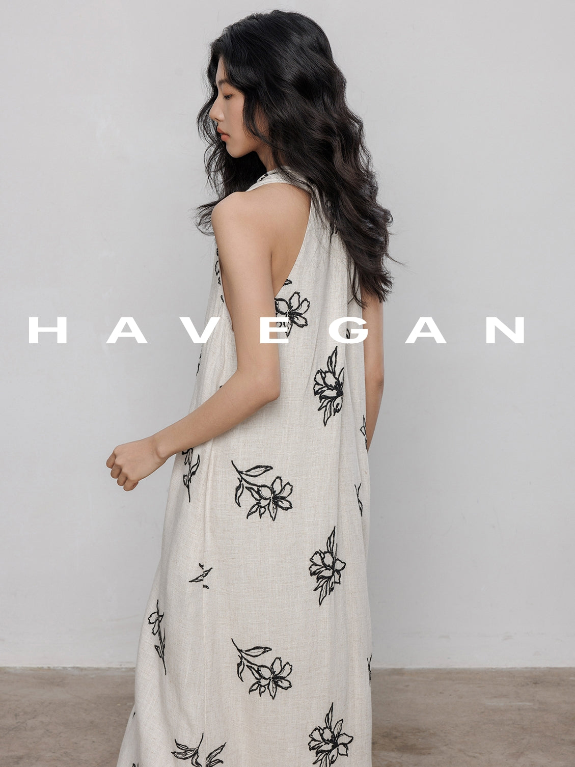 Floral Casual V-Neck Dress_BDHL7238