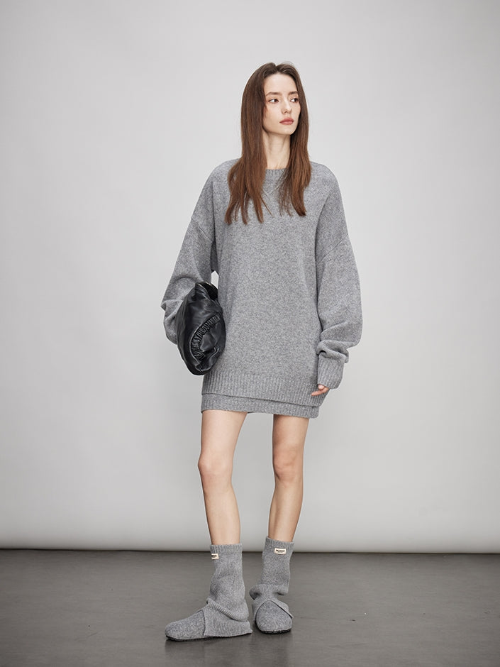 Loose Knit Tops Or Elasticated Waist Skirt_BDHL7994