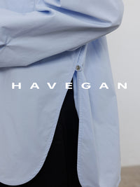 Hem Slit Design Shirt_BDHL7231