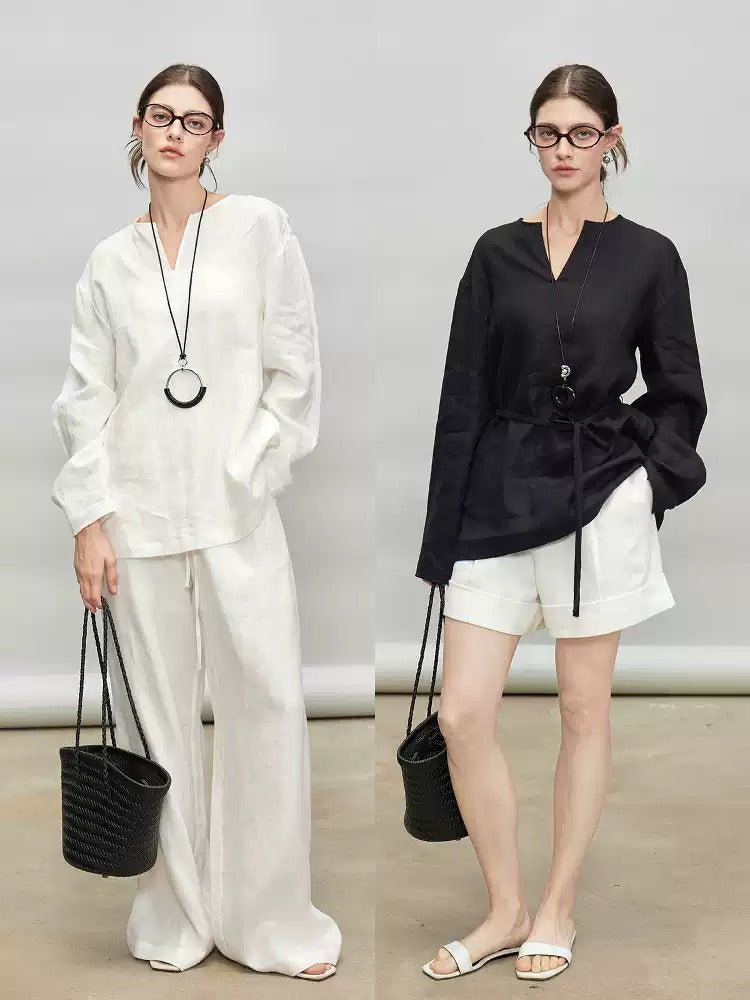 V-Neck Tops Or Drawstring Pants_BDHL7280