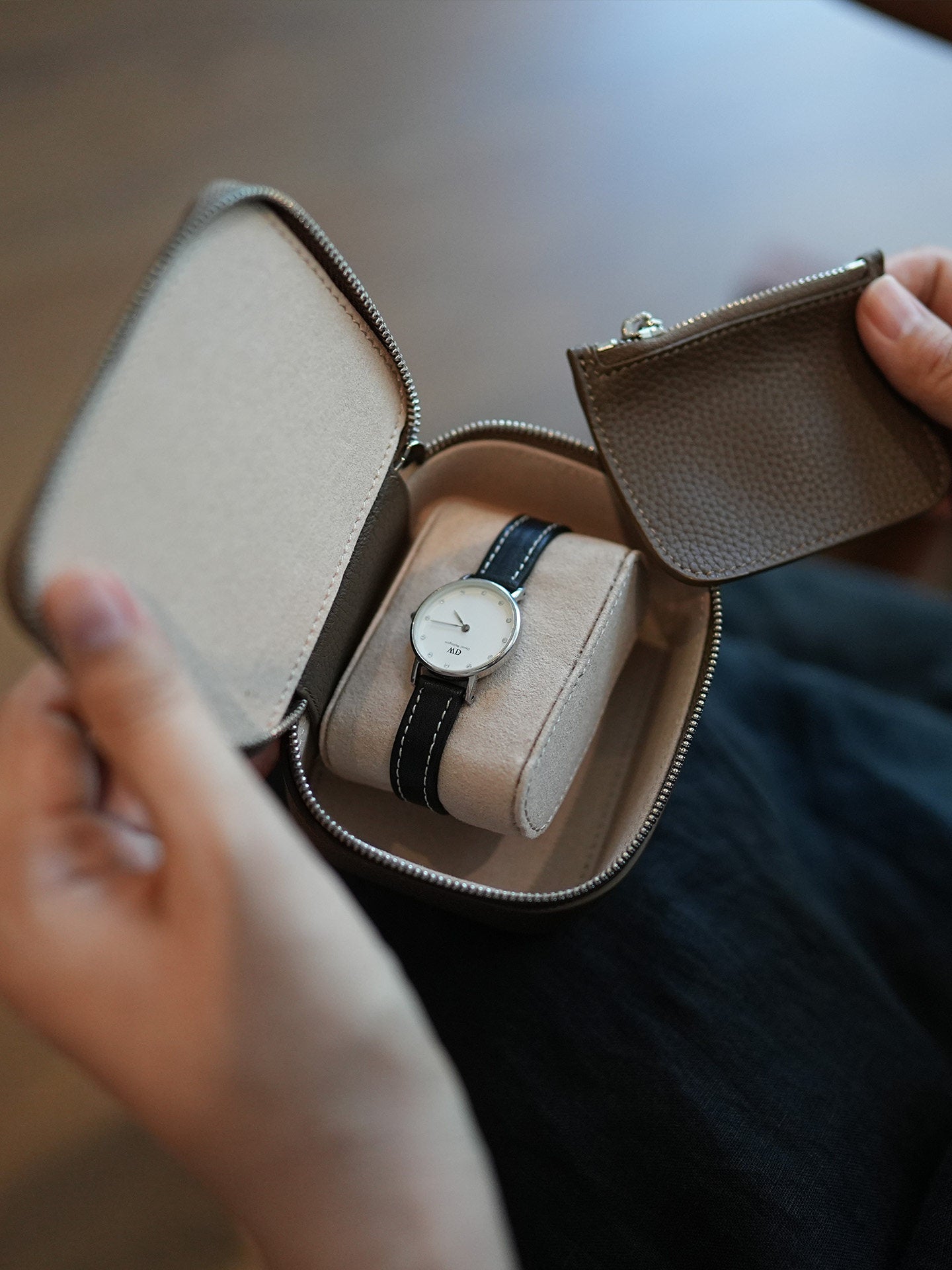 Leather Zip Travel Jewelry Case_BDHL8431