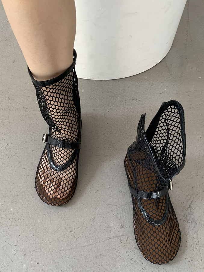 Mesh Fishnet Sandals_BDHL7460