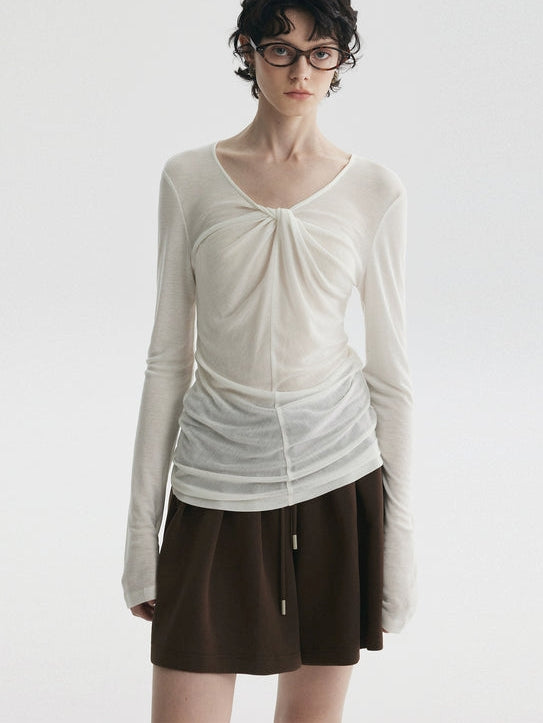 Lightweight Slim-Fit Long-Sleeved Tops_BDHL7725