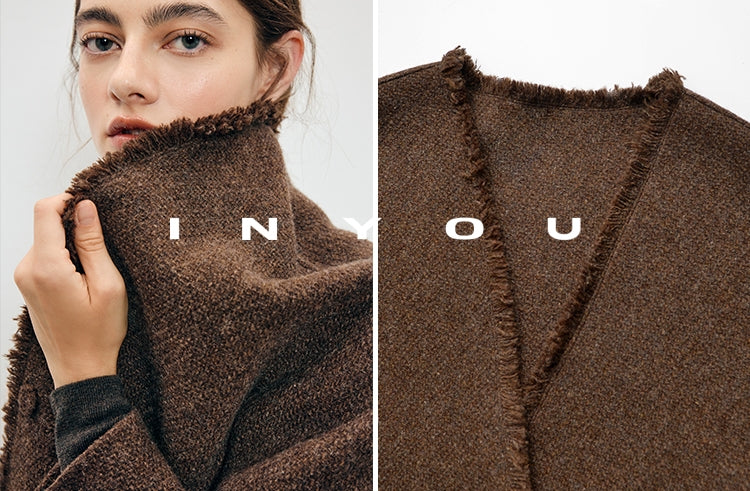 無領蓬鬆長外套_BDHL7909