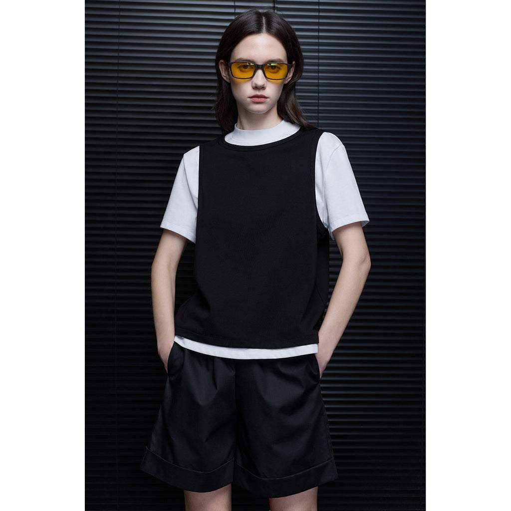 Faux Two-Piece Color-Block T-Shirt_BDHL8279