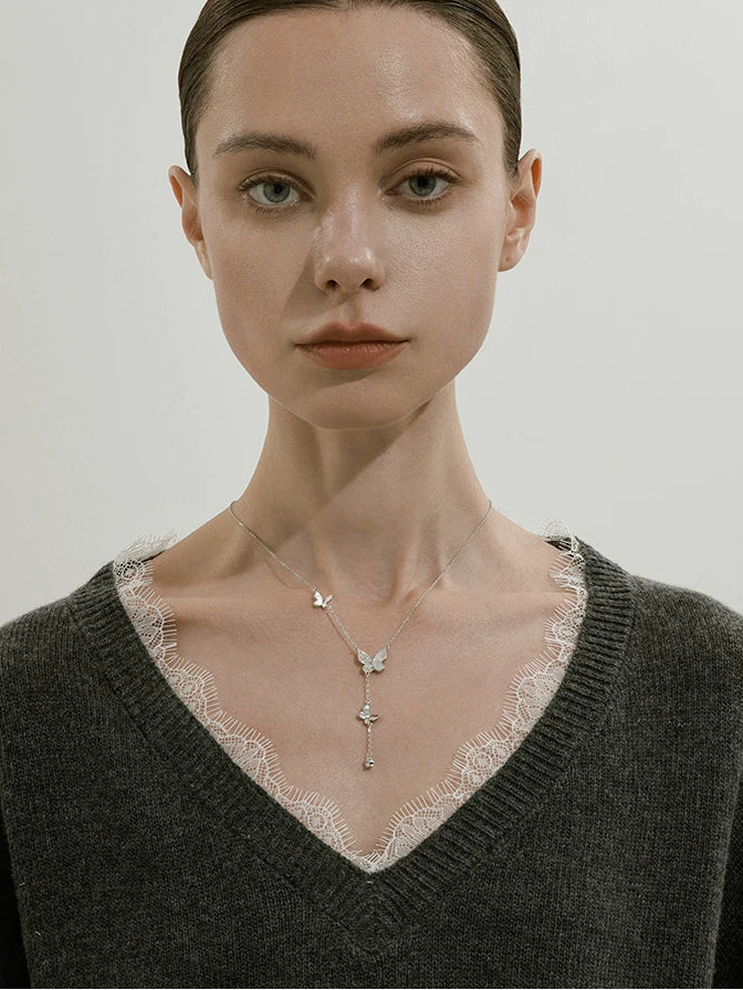 Butterfly Tassel Necklace_BDHL8469