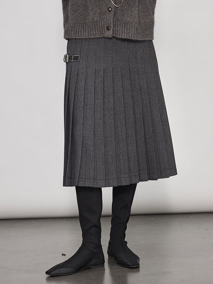 Short Or Long Pleated Skirt_BDHL7938