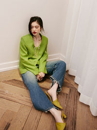 Green Tweed Jacket Or Skirt_BDHL6842